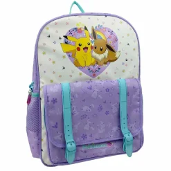 Pokémon - Mochila 42 cm adaptable a carro - Colección Flowers Material Escolar