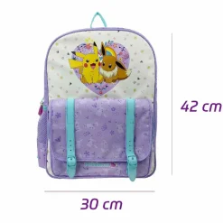 Pokémon - Mochila 42 cm adaptable a carro - Colección Flowers Material Escolar