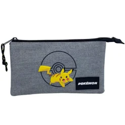 Online Pokémon - Portatodo triple Pikachu Material Escolar