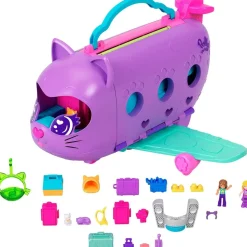 Online Polly Pocket - Estuche de juego muñeca avión gatito Coleccionables Y Mini Mundos
