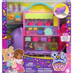 Online Polly Pocket - Estuche de juego muñeca avión gatito Coleccionables Y Mini Mundos