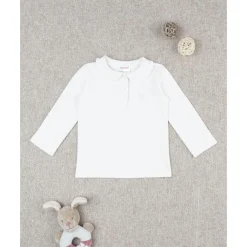 Sale Polo blanco de niña de manga larga Niña·Bebé Niña 3-36 Meses|Bebé Niña 3-36 Meses·Camisas Y Camisetas