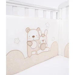 New Protector de cuna con detalles en beige Recién Nacido·Ropa De Cama|Ropa De Cama·Protectores