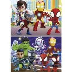 Hot Puzzle 2x48 piezas: Spidey y sus increíbles amigos ㅤ Juegos Y Puzzles