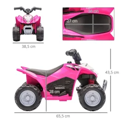 Quad eléctrico Honda rosa*Homcom Clearance