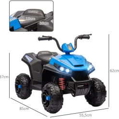 Discount Quad eléctrico para niños Azul y Negro Vehículos De Batería O A Pedales