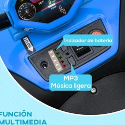 Discount Quad eléctrico para niños Azul y Negro Vehículos De Batería O A Pedales