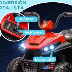 Quad eléctrico para niños Rojo y Negro*AIYAPLAY Discount
