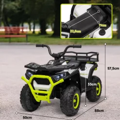 Clearance Quad eléctrico para niños Verde y Negro Vehículos De Batería O A Pedales