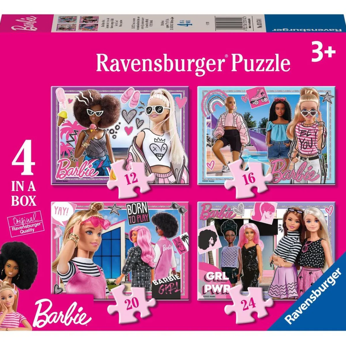 - Barbie - Puzzle infantil 4 in a box*RAVENSBURGER New