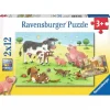 Discount Ravensburger - Familias animales - Puzzles 2x12 piezas Juegos Y Puzzles