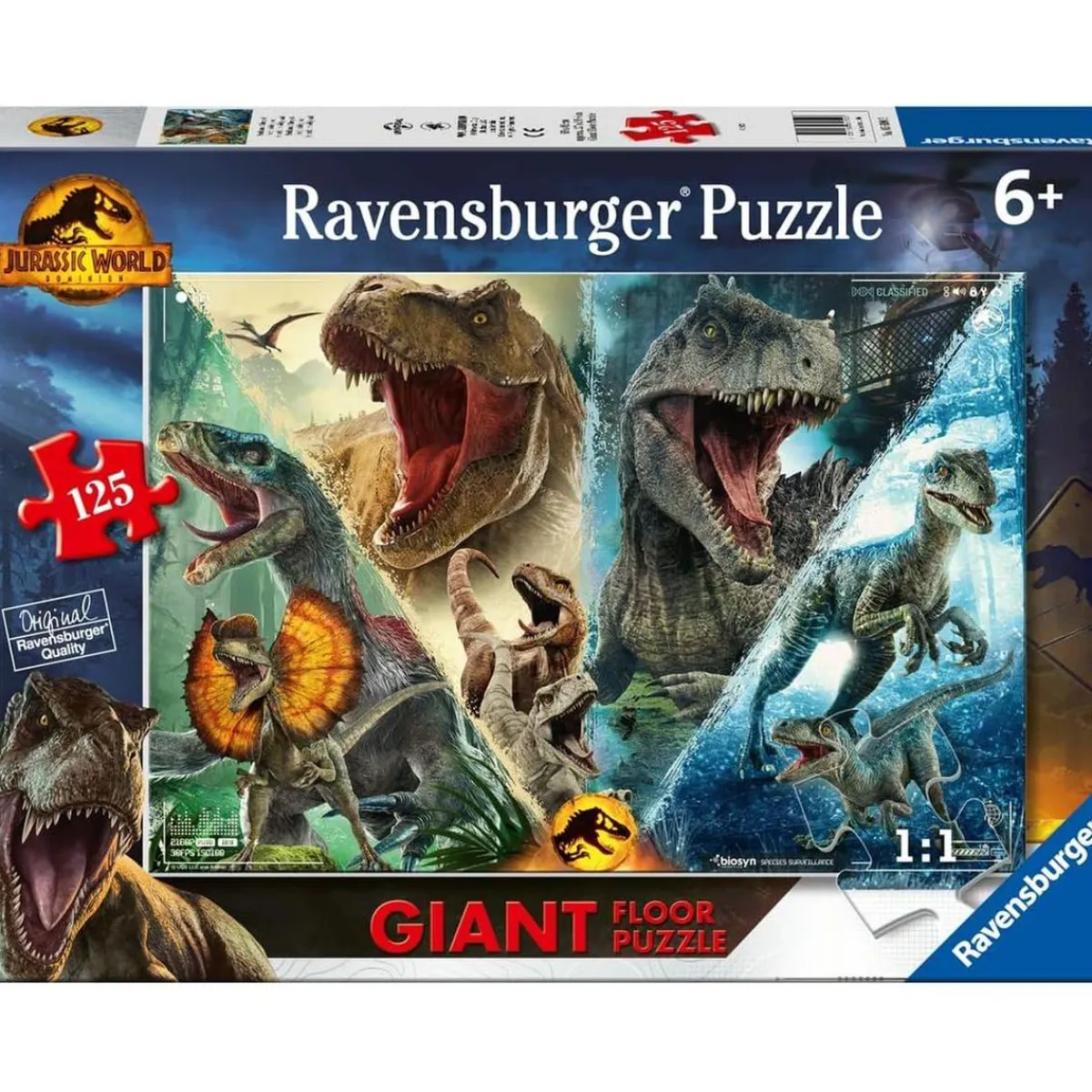 Ravensburger - Jurassic World - Puzzle Jurassic World, colección Giant Suelo, 125 piezas ㅤ*KIDS EUROSWAN S.L. Clearance