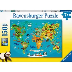 New Ravensburger - Mapa de los animales - Puzzle 150 piezas XXL Juegos Y Puzzles