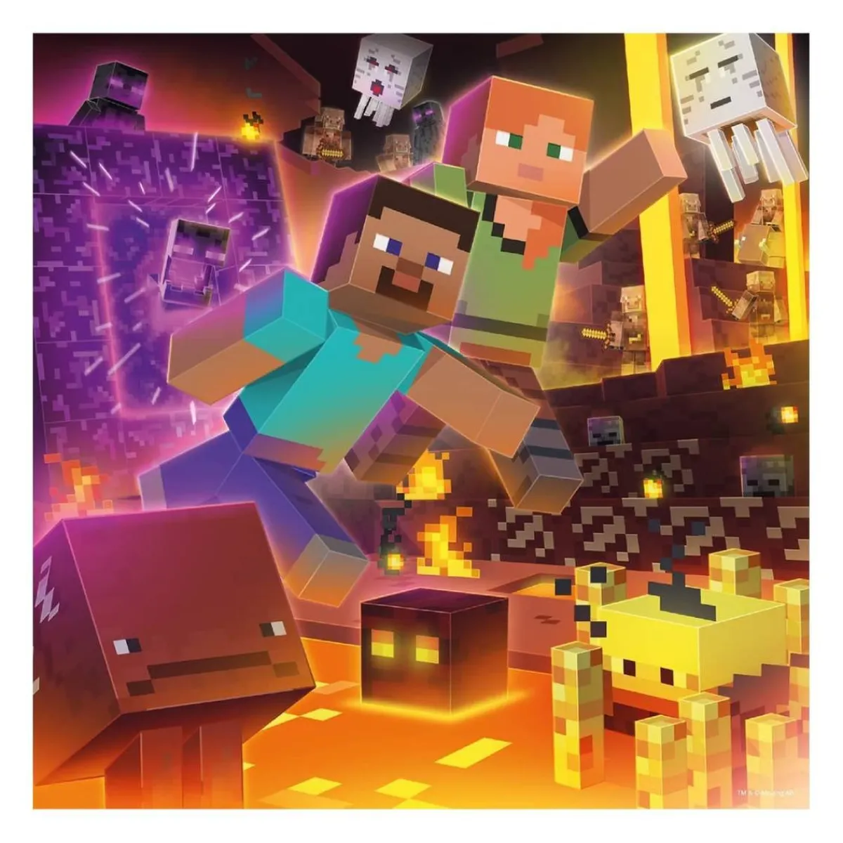 Ravensburger - Minecraft - Pack 3 puzzles 49 piezas Juegos Y Puzzles