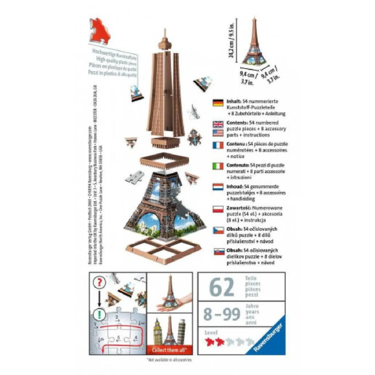 Ravensburger - Mini puzzle 3D Torre Eiffel*RAVENSBURGER IBÉRICA Outlet