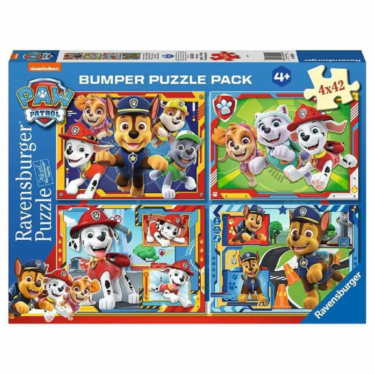 Outlet Ravensburger - Patrulla Canina - Pack 4 puzzles 42 piezas Juegos Y Puzzles