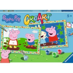 Ravensburger - Peppa Pig - Kit para pintar por números con dos tablas preimpresas y pincel ㅤ*RAVENSBURGER IBÉRICA New
