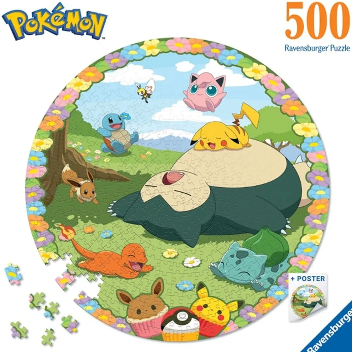 Ravensburger - Pokémon - Puzzle 500 piezas redondo*RAVENSBURGER IBÉRICA New