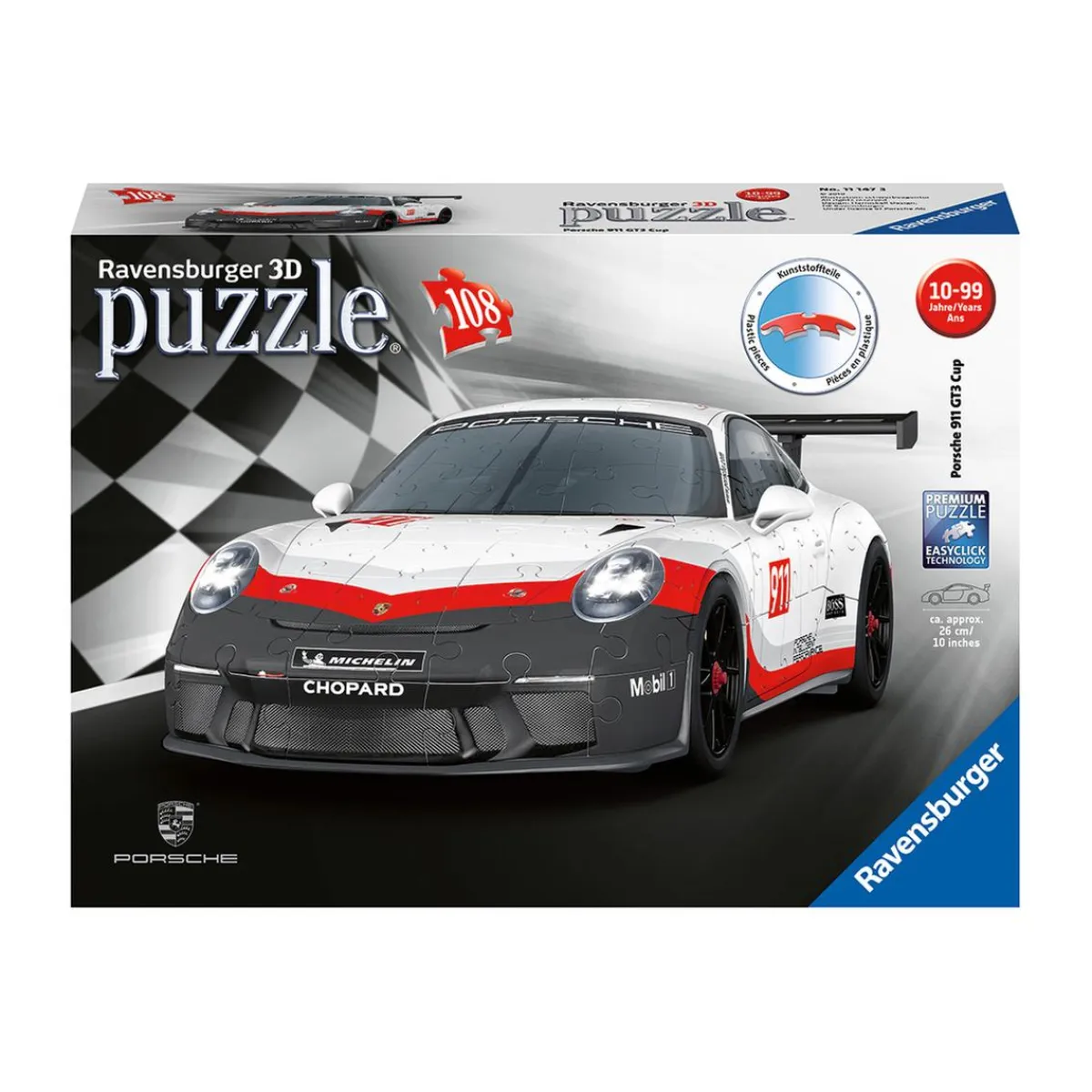 - Porsche 911 GT3 CUP - Puzzle 3D 108 Piezas*RAVENSBURGER Hot