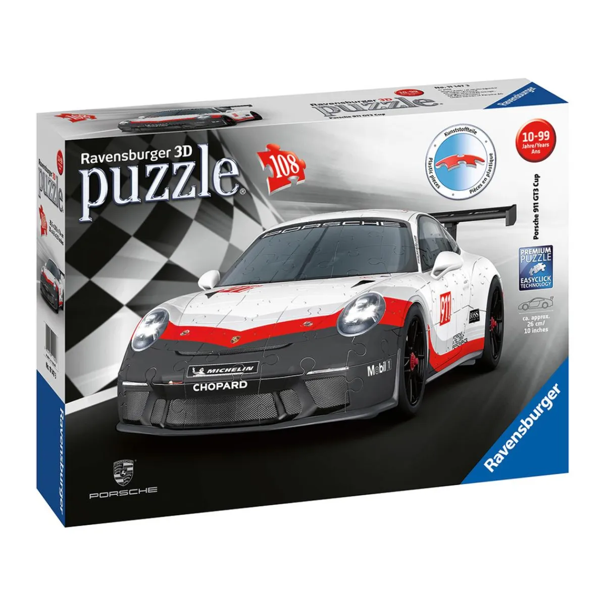 - Porsche 911 GT3 CUP - Puzzle 3D 108 Piezas*RAVENSBURGER Hot