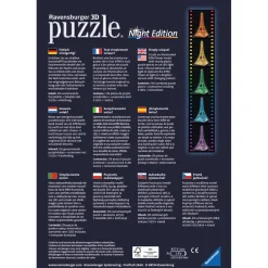 New Ravensburger - Puzzle 3D Torre Eiffel Night Edition Juegos Y Puzzles