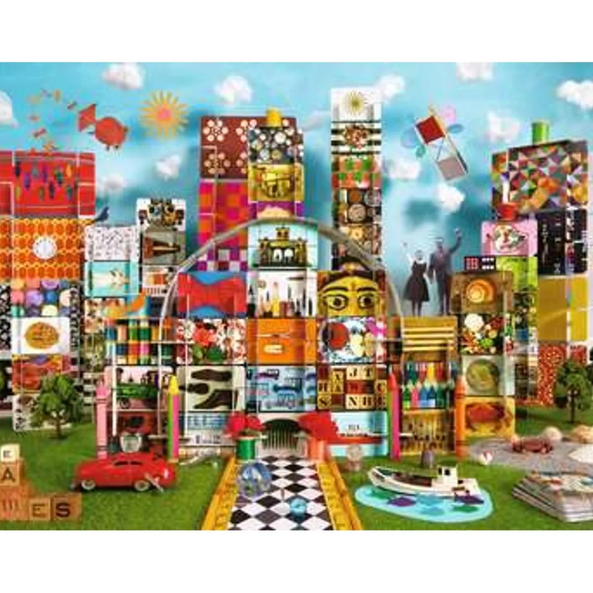 Ravensburger - Puzzle de 1500 piezas Eames House of Cards Fantasy ㅤ*RAVENSBURGER IBÉRICA Clearance