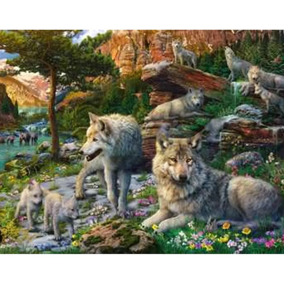 Ravensburger - Puzzle de lobos en primavera - 1500 piezas ㅤ*RAVENSBURGER IBÉRICA Discount