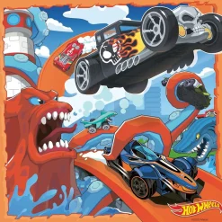 Ravensburger - Puzzle Hot Wheels, Colección de 3 puzzles de 49 piezas ㅤ*RAVENSBURGER IBÉRICA