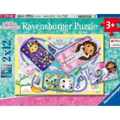 Ravensburger - Puzzle infantil colección Gabby's Dollhouse, 2 x 12 piezas ㅤ*RAVENSBURGER IBÉRICA Sale