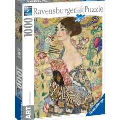 Ravensburger - Puzzle Klimt: Dama con Abanico, 1000 Piezas ㅤ*RAVENSBURGER IBÉRICA Discount