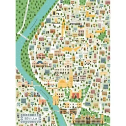 Ravensburger - Puzzle Mapa Sevilla, 1000 Piezas ㅤ*RAVENSBURGER IBÉRICA Outlet