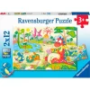 New Ravensburger - Puzzle 2x12 pzs Dinosaurios juguetones Juegos Y Puzzles