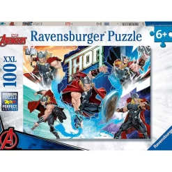 Ravensburger - Thor - Puzzle XXL de 100 piezas Marvel Thor ㅤ*RAVENSBURGER IBÉRICA Hot