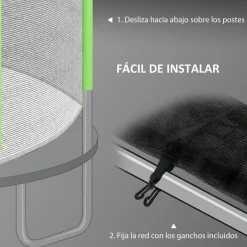 Red de seguridad para trampolín Ø244 Verde Camas Elásticas
