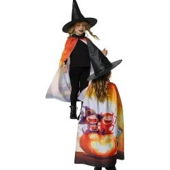 - Set de disfraz de bruja y amigos, con capa y sombrero para fiestas y carnavales ㅤ*RUBIE'S Best