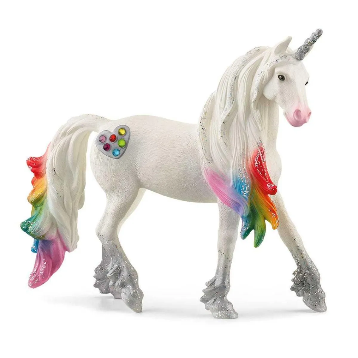 - Figura de unicornio arcoíris semental Bayala ㅤ Coleccionables Y Mini Mundos