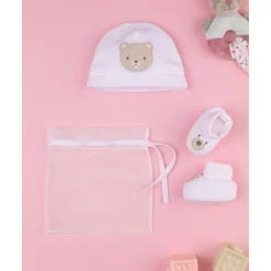Set de Gorro y Patucos para Bebé Niña en Rosa*Prenatal Best