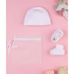 Set de Gorro y Patucos para Bebé Niña en Rosa*Prenatal Best
