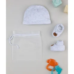 Set de Gorro y Patucos para Bebé Niño en Gris Recién Nacido·Ropa Y Accesorios|Ropa Y Accesorios·Accesorios