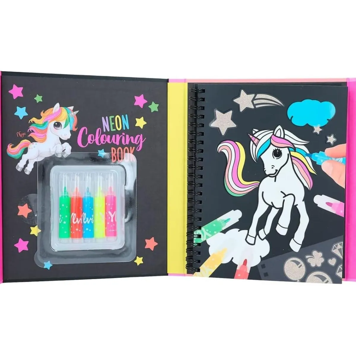 Set libro de colorear neón Ylvi*DEPESCHE Clearance