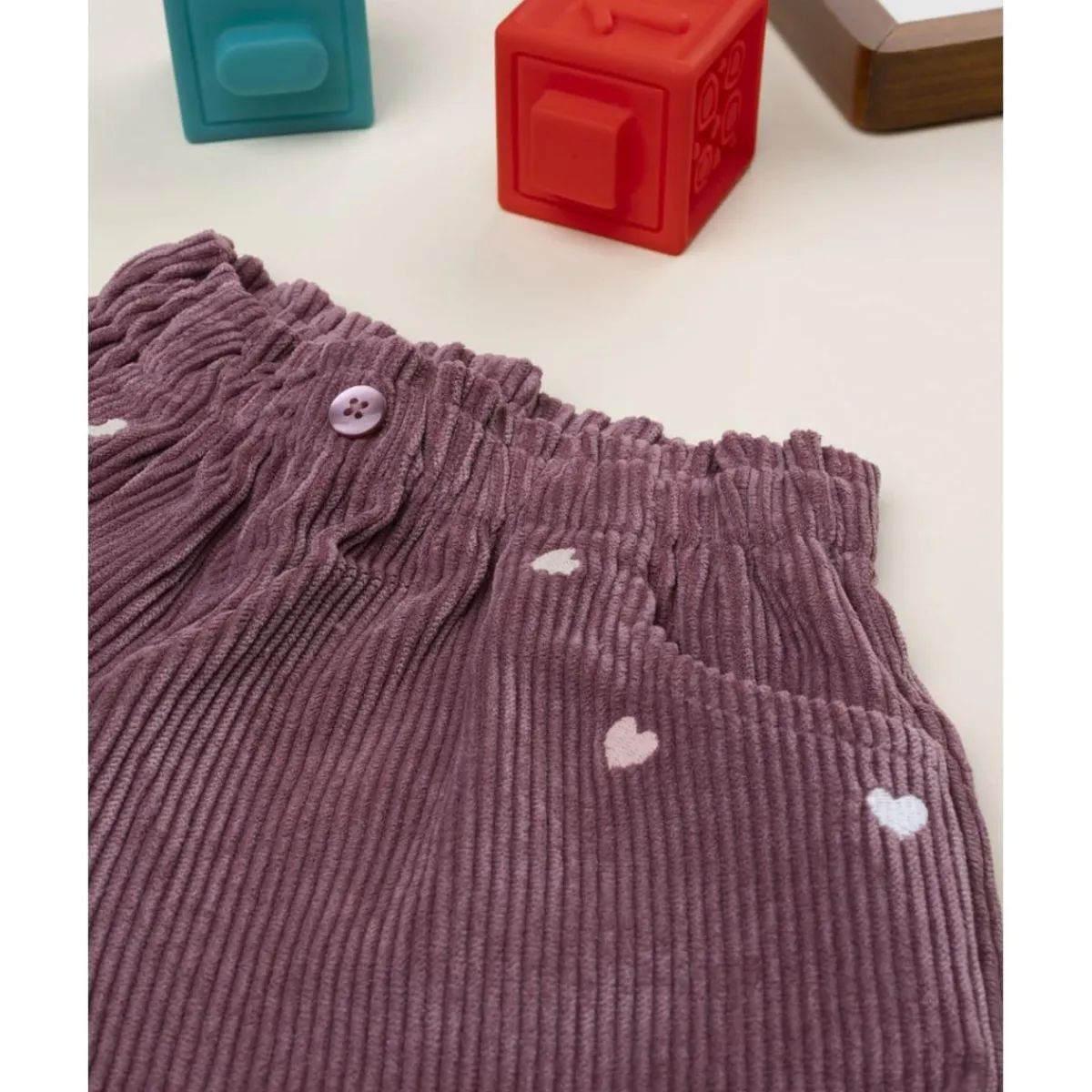 Shorts de pana rosa antiguo para niña*Prenatal Sale