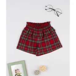 Outlet Shorts niña tartán rojo con volante Niña·Bebé Niña 3-36 Meses|Bebé Niña 3-36 Meses·Vaqueros, Pantalones Y Petos