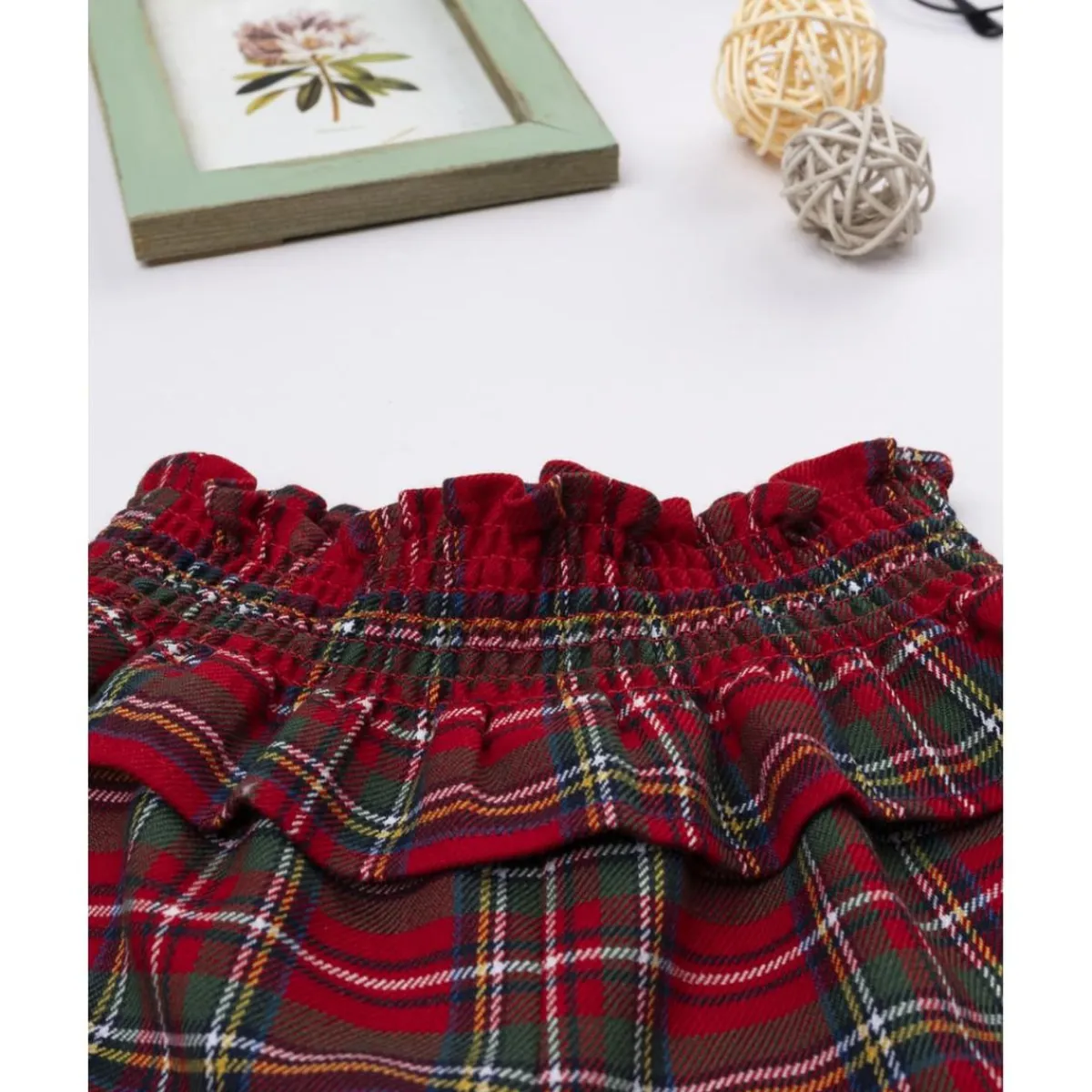 Outlet Shorts niña tartán rojo con volante Niña·Bebé Niña 3-36 Meses|Bebé Niña 3-36 Meses·Vaqueros, Pantalones Y Petos