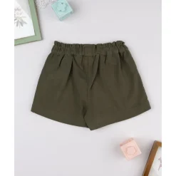 Clearance Shorts verdes de niña con bordados Niña·Niña 2-10 Años|Niña 2-10 Años·Vaqueros, Pantalones Y Petos