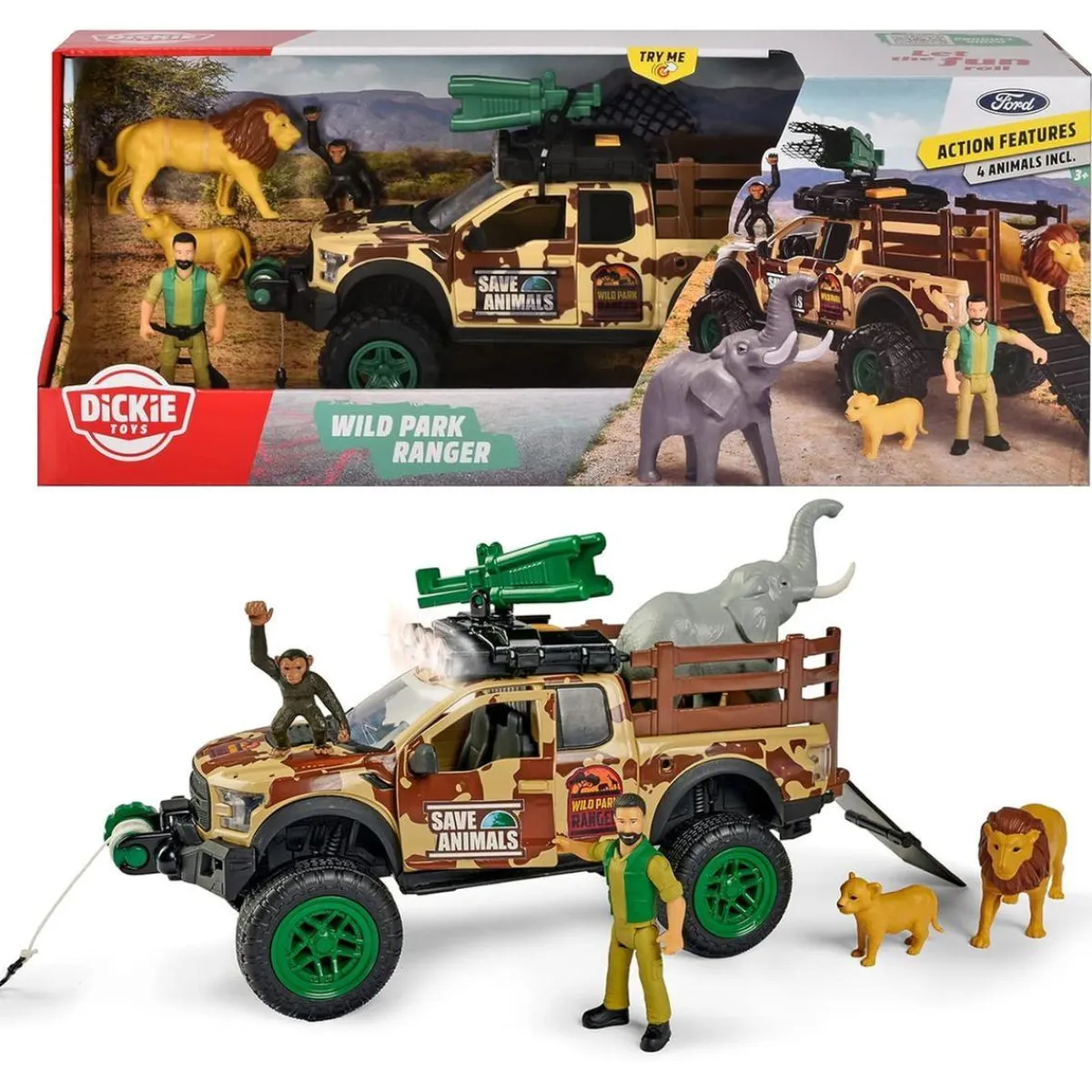 Simba - Set de Guardabosques del Parque Salvaje con Efectos Sonoros ㅤ*TOYS "R" US Outlet