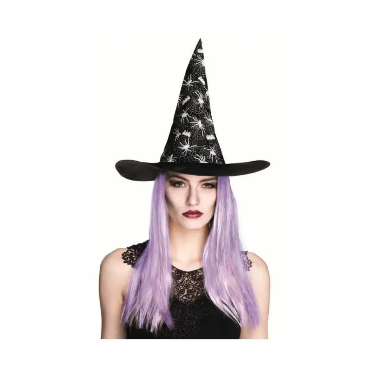 Clearance Sombrero de Bruja con cabello Halloween|Disfraces
