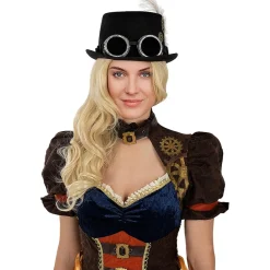 Sale Sombrero de Steampunk con gafas Halloween|Disfraces