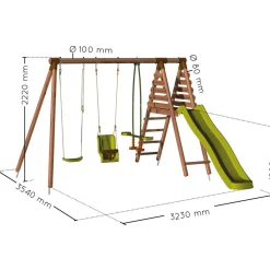 - Estación de juego con columpios y tobogán Tulipe*SOULET New