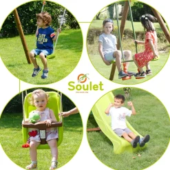 - Estación de juego con columpios y tobogán Tulipe*SOULET New