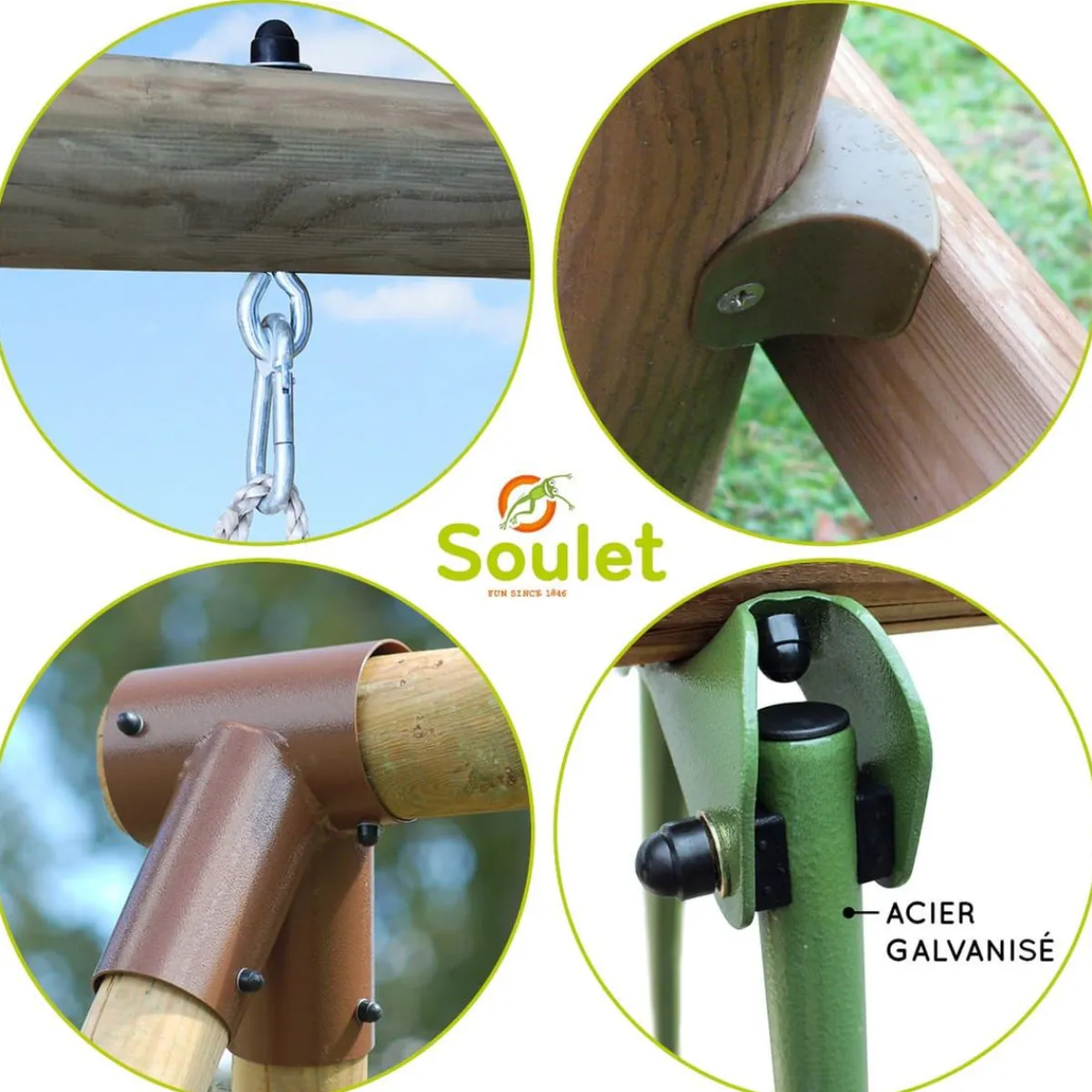 - Estación de juego con columpios y tobogán Tulipe*SOULET New